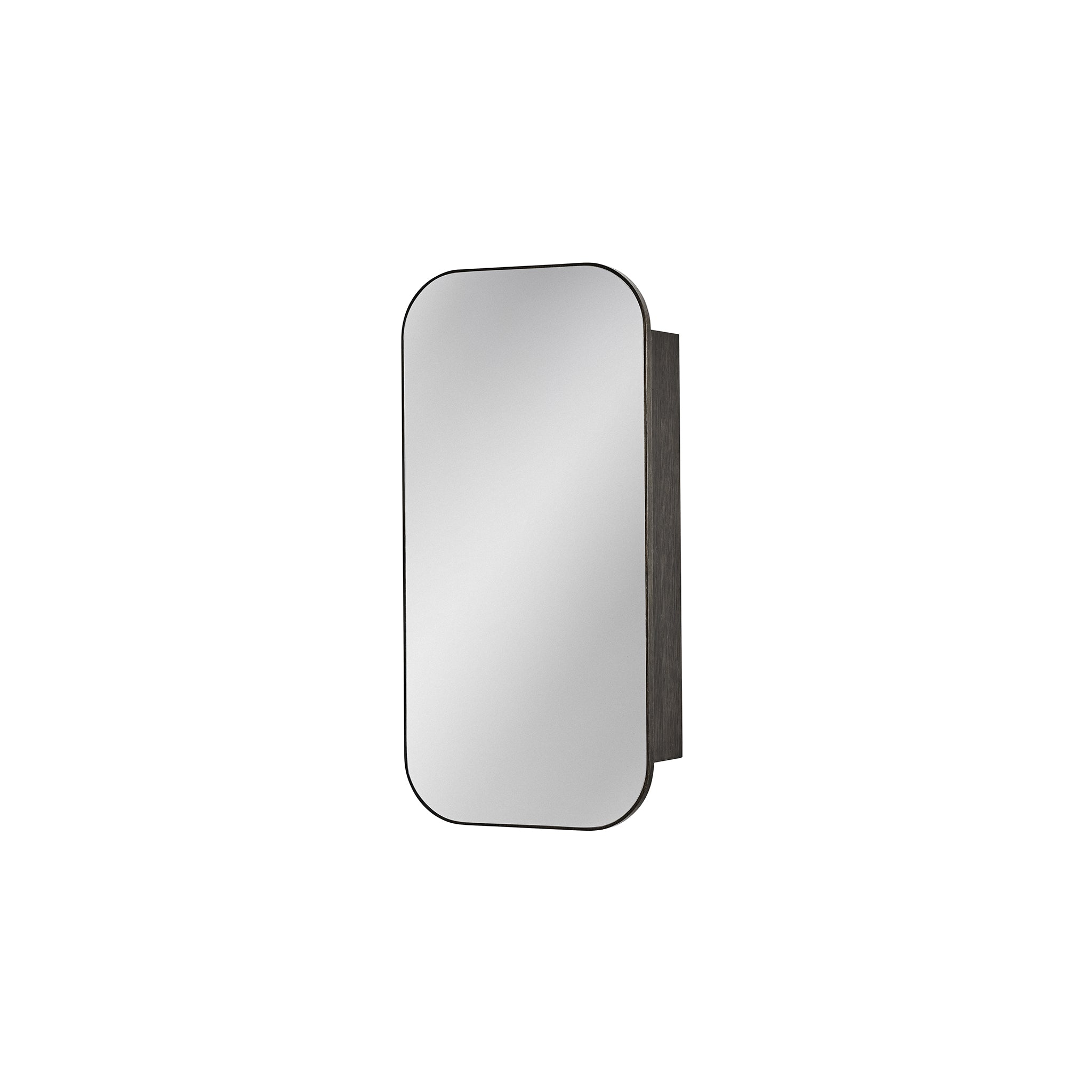 Ballerina 19" Mirrored Cabinet, 1 Door, Pony Oak