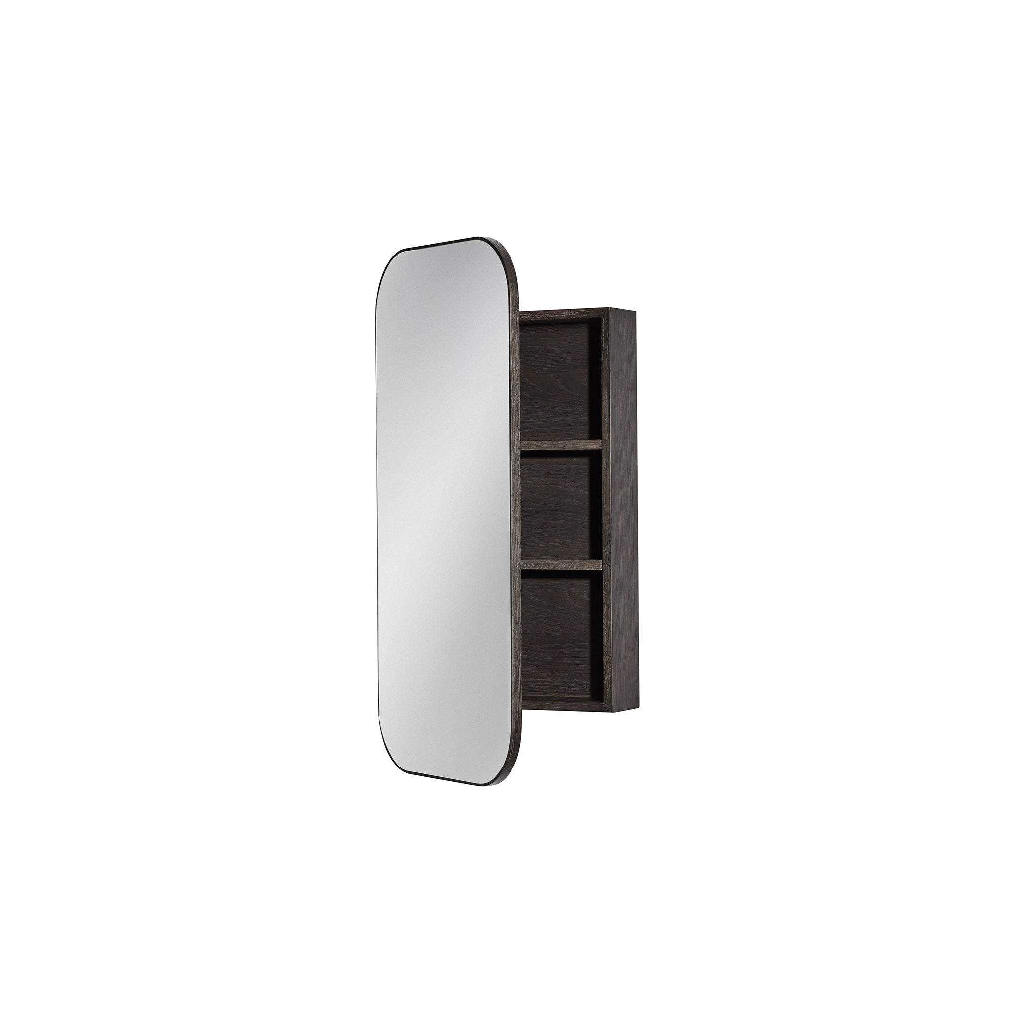 Ballerina 19" Mirrored Cabinet, 1 Door, Pony Oak