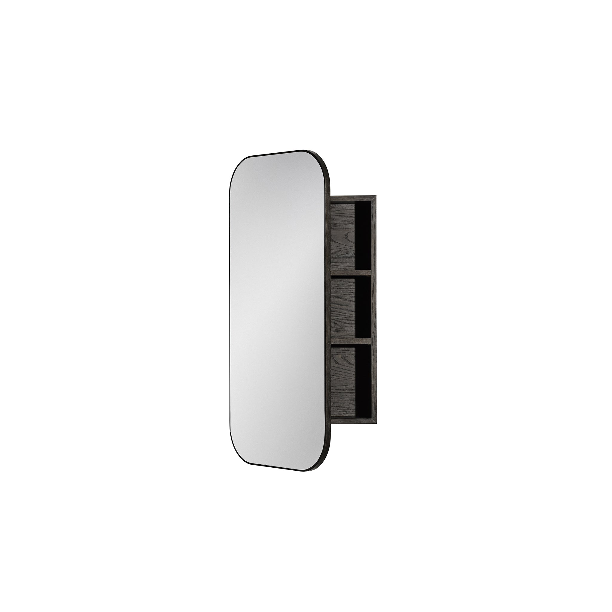 Ballerina 19" Mirrored Cabinet, 1 Door, Pony Oak