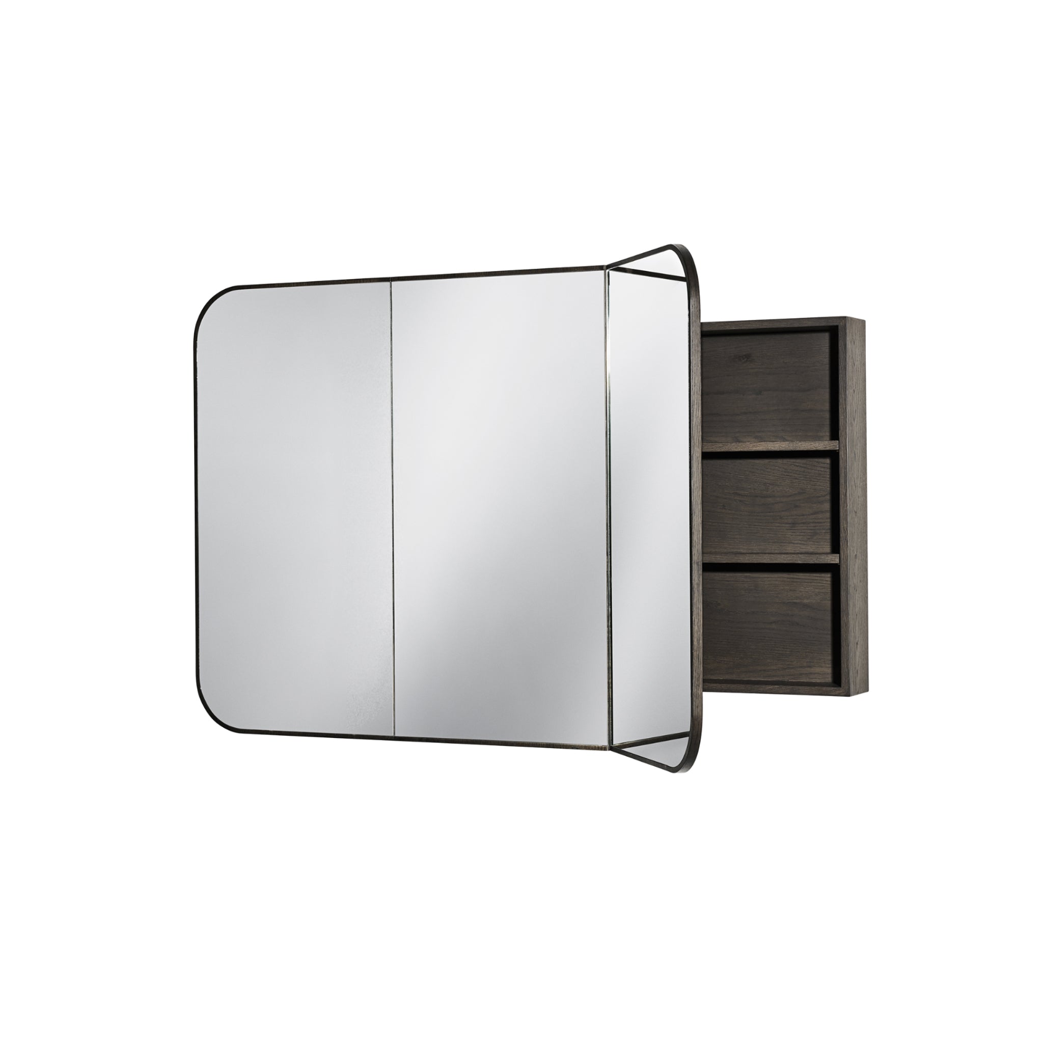 Blossom 60" Mirrored Cabinet, 3 Doors, Pony Oak
