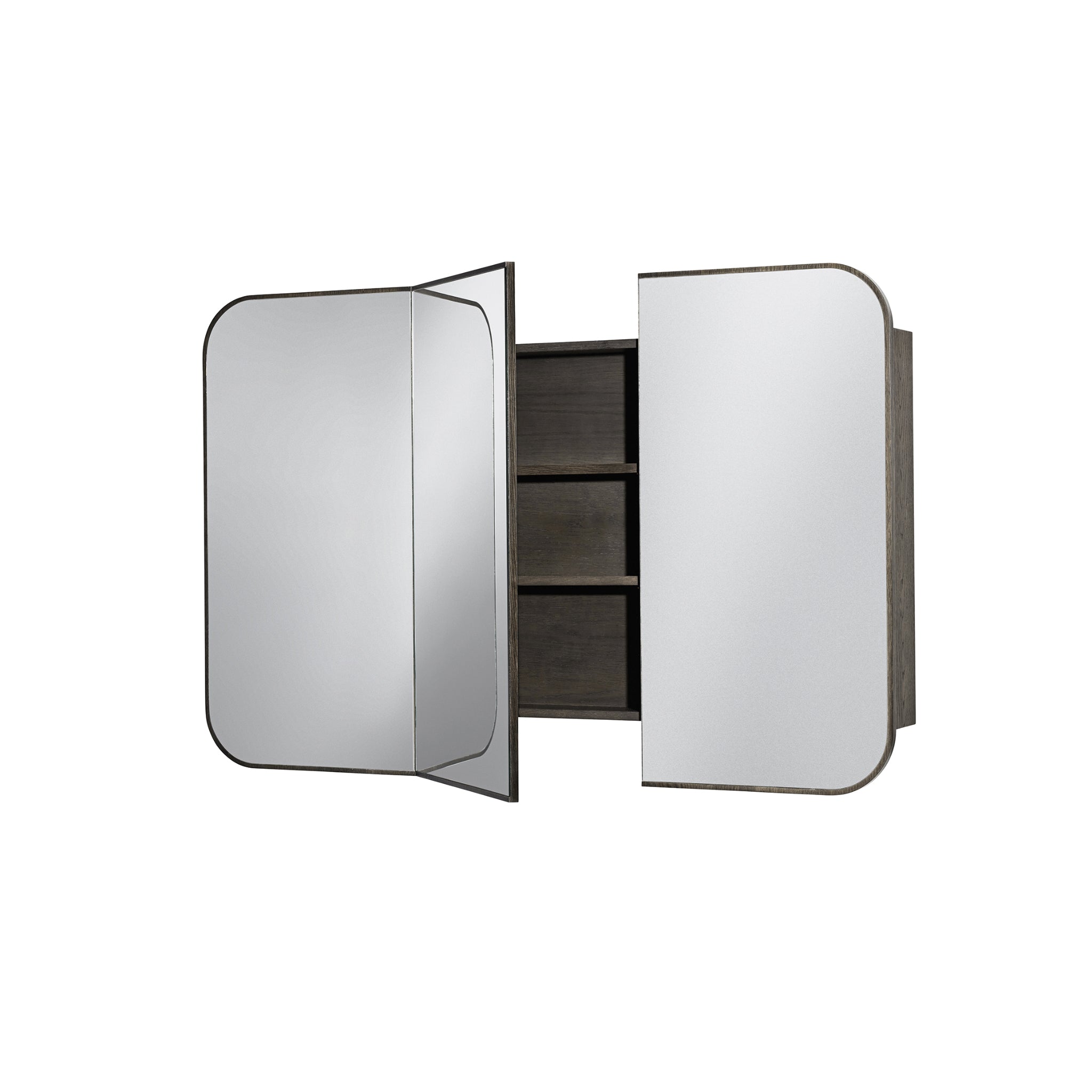 Blossom 60" Mirrored Cabinet, 3 Doors, Pony Oak