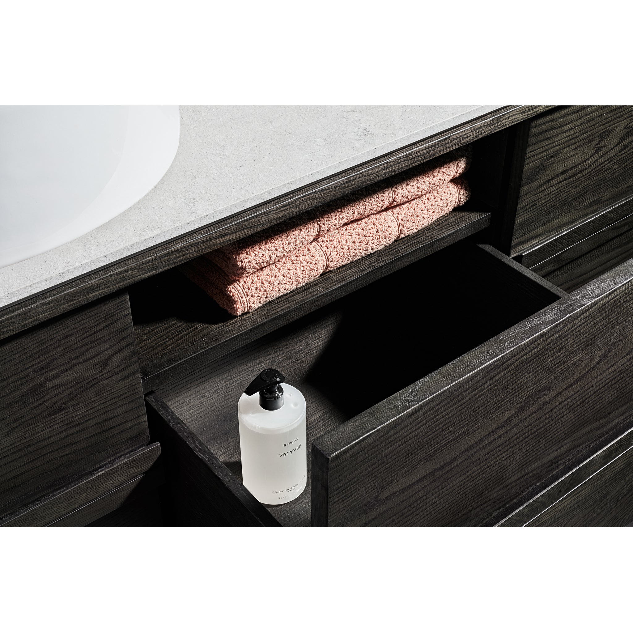 Butterfly 60" Wall Hung Bathroom Vanity Cabinet, 3 Drawers, Pony Oak