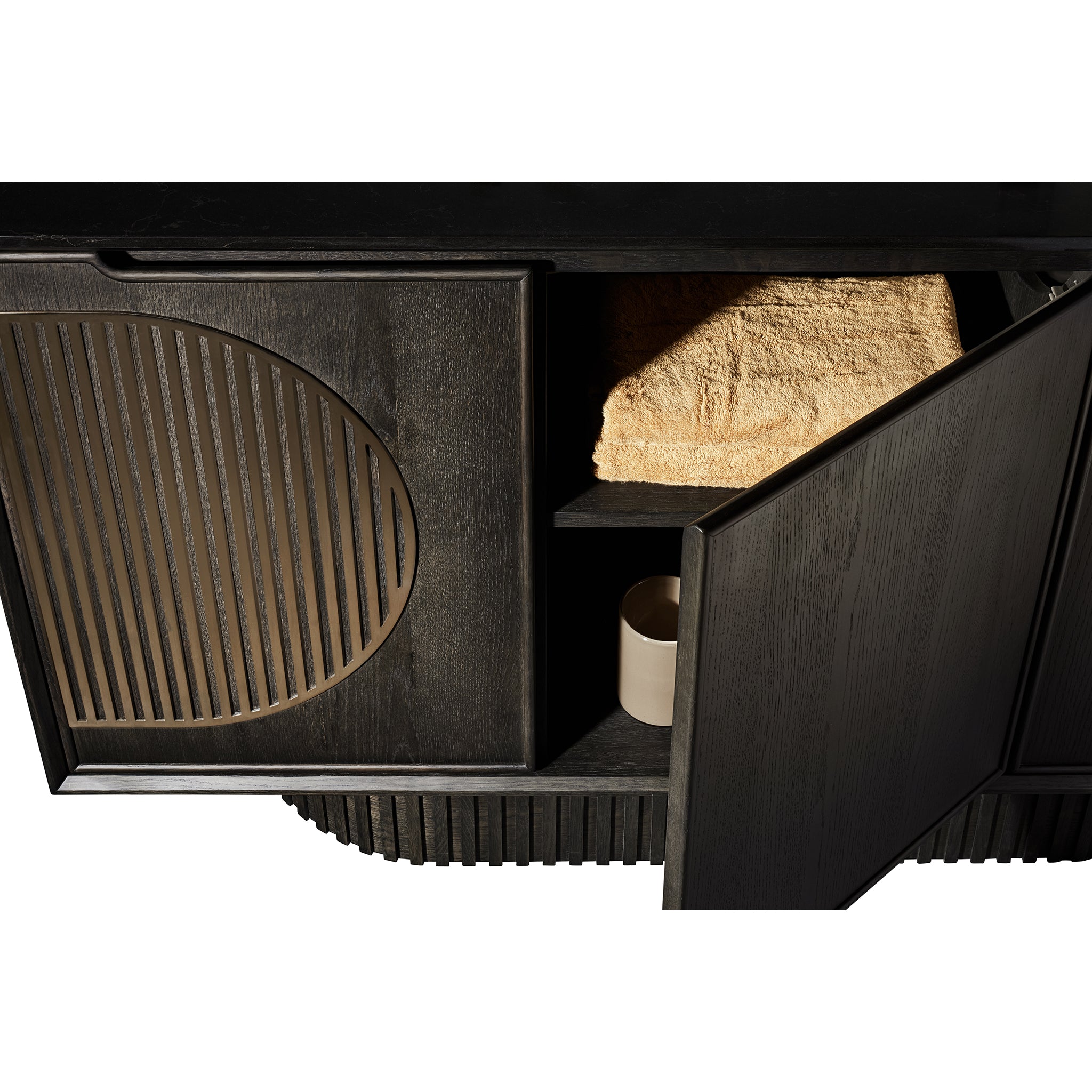 Dusk 60" Bathroom Vanity Cabinet, 3 Doors, Pony Oak