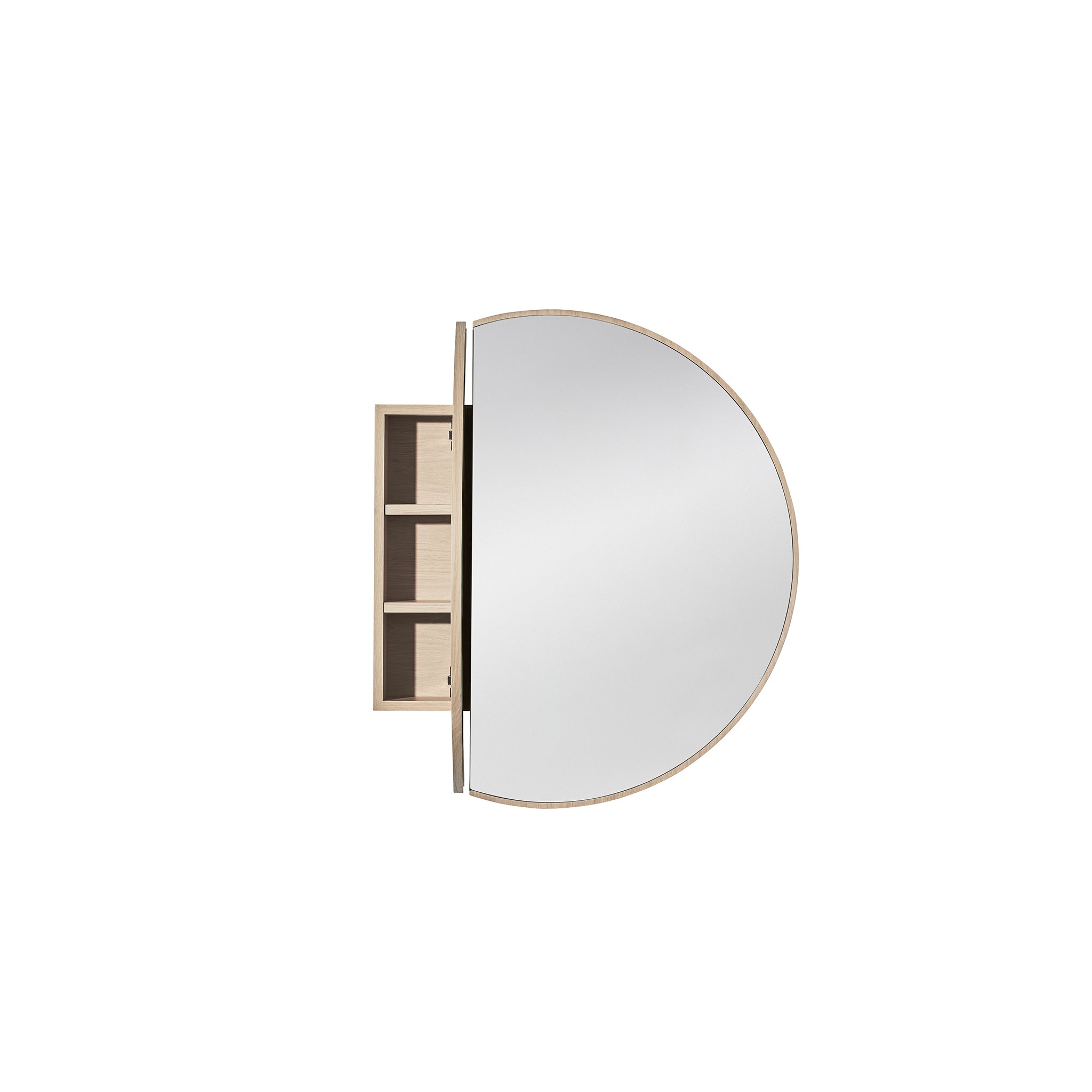 Halo 36" Mirrored Cabinet, 2 Doors, Blonde Oak