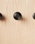 Woodturned Wall Hook - Set of Three - Mink