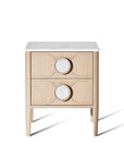 Victoria 2 Drawer Marble Nightstand