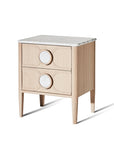 Victoria 2 Drawer Marble Nightstand